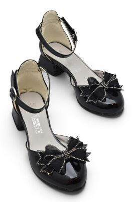 D740 Abiye Kız Çocuk Topuklu Ayakkabı Kapalı Kız Çocuk Nişan Abiye Ayakkabısı - 6