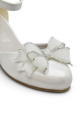 D740 Abiye Kız Çocuk Topuklu Ayakkabı Kapalı Kız Çocuk Nişan Abiye Ayakkabısı - 7