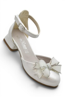 D740 Abiye Kız Çocuk Topuklu Ayakkabı Kapalı Kız Çocuk Nişan Abiye Ayakkabısı - 2