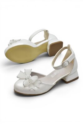 D740 Abiye Kız Çocuk Topuklu Ayakkabı Kapalı Kız Çocuk Nişan Abiye Ayakkabısı - 9