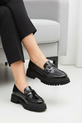 D858 Rahat Taban Günlük Kadın Ayakkabı Laofer Kadın Ayakkabı Oxfort Kadın Klasik Ayakkabı - 3