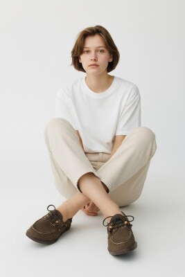 D865 Rahat Taban Günlük Kadın Ayakkabı Laofer Kadın Ayakkabı Oxfort Kadın Klasik Ayakkabı - 4