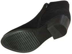 Enesse 53 Hafif Topuklu Günlük Siyah Bayan Bot Ayakkabı (36-40) - 4