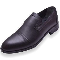 Ayakkabiburada - Güvenal 150 İÇ DIŞ Hakiki Deri Erkek Klasik Ayakkabı Mat Siyah