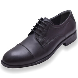 Ayakkabiburada - Güvenal 151 İÇ DIŞ Hakiki Deri Erkek Klasik Ayakkabı Mat Siyah