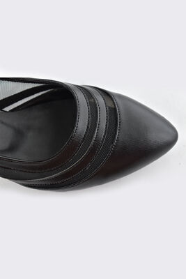 150 Kısa Topuk Siyah Stiletto Büyük Numara Kadın Topuklu Ayakkabı 41-42-43 - 2
