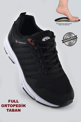 M.P ONE - Mp 6803 Ortopedik Taban Siyah Unisex Spor Ayakkabı Hafif Eva Taban 