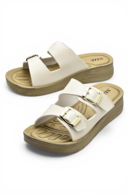 P12 Rahat Ortopedik Taban Günlük Kadın Terlik Çift Toka Kadın Terlik - 6