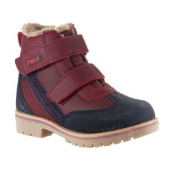 Pinokyo - Pinokyo 6011 Bordo Kaymaz Rahat Erkek Çocuk Bot Ayakkabı