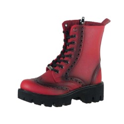 Pinokyo - Pinokyo 6023 Kırmızı Rahat Taban Kız Çocuk Bot Ayakkabı