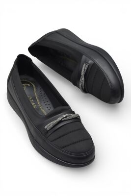 T1155 Hafif Esnek Ortopedik Taban Günlük İçi Deri Kadın Ayakkabı Casual Anne Ayakkabısı - 7