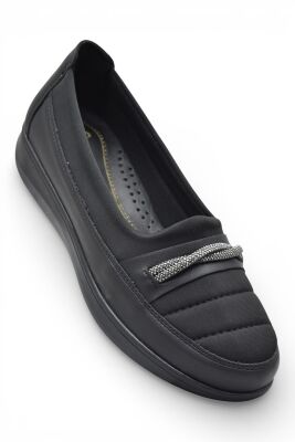 T1155 Hafif Esnek Ortopedik Taban Günlük İçi Deri Kadın Ayakkabı Casual Anne Ayakkabısı - 3