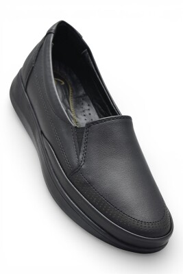 T405 Hafif Esnek Ortopedik Taban Günlük İçi Deri Kadın Ayakkabı Casual Anne Ayakkabısı - 7