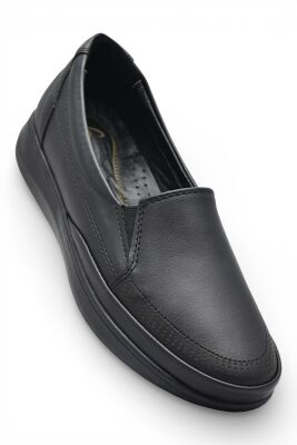 T405 Hafif Esnek Ortopedik Taban Günlük İçi Deri Kadın Ayakkabı Casual Anne Ayakkabısı - 7