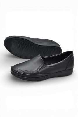 T405 Hafif Esnek Ortopedik Taban Günlük İçi Deri Kadın Ayakkabı Casual Anne Ayakkabısı - 3