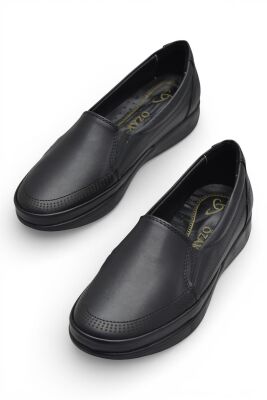 T405 Hafif Esnek Ortopedik Taban Günlük İçi Deri Kadın Ayakkabı Casual Anne Ayakkabısı - 2