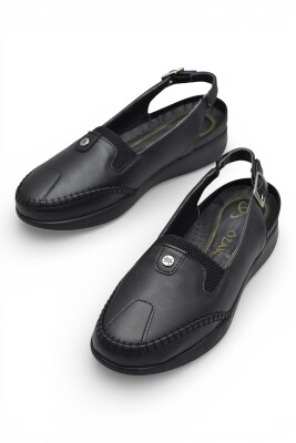 T801 Hafif Esnek Ortopedik Taban Günlük İçi Deri Kadın Ayakkabı Yazlık Kadın Sandalet - 2