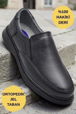 TAB451 Ortopedik Taban Hakiki Deri Erkek Ayakkabı Mevsimlik Baba Ayakkabısı - 1