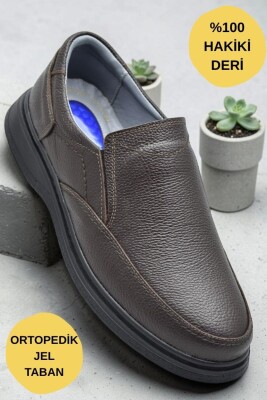 TAB451 Ortopedik Taban Hakiki Deri Erkek Ayakkabı Mevsimlik Baba Ayakkabısı - 2