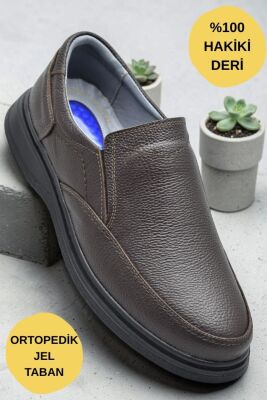 TAB451 Ortopedik Taban Hakiki Deri Erkek Ayakkabı Mevsimlik Baba Ayakkabısı - 2