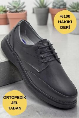 TAB451 Ortopedik Taban Hakiki Deri Erkek Ayakkabı Mevsimlik Baba Ayakkabısı - 3