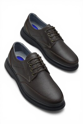 TAB451 Ortopedik Taban Hakiki Deri Erkek Ayakkabı Mevsimlik Baba Ayakkabısı - 20