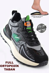 Tam Ortopedik Taban Siyah Günlük Erkek Spor Ayakkabı Geniş Taban ULTRA Comfort Mp 1235 - ISPARTALILAR