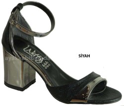 Witty 89 Rahat Gümüş Bayan Topuklu Ayakkabı Sandalet (36-40) - 3