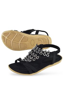 Yumuşak Alt Özel Ortopedik Taban Taşlı Kız Çocuk Sandalet 22Y152-98 - 4